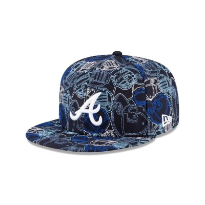 Sapca New Era Atlanta Braves MLB Chaos 59FIFTY Fitted - Albastri